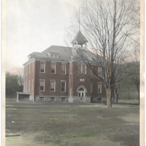 Benezette School with original windows, dormers and bell tower